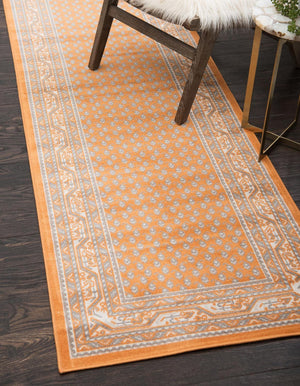 Orange 2' 9 x 9' 10 Williamsburg Runner Area Rug 100% Polypropylene With Cotton Backing Durable Easy Clean Stain Resistant Carpet for Sale at Rug Engine