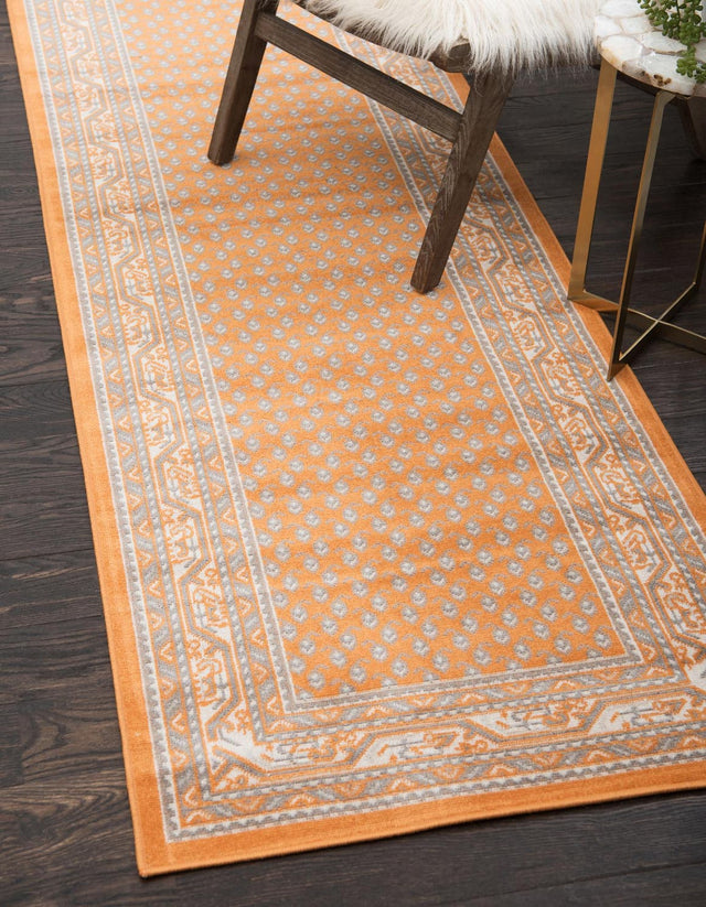 Orange 2' 9 x 9' 10 Williamsburg Runner Area Rug 100% Polypropylene With Cotton Backing Durable Easy Clean Stain Resistant Carpet for Sale at Rug Engine