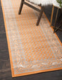Orange 2' 9 x 9' 10 Williamsburg Runner Area Rug 100% Polypropylene With Cotton Backing Durable Easy Clean Stain Resistant Carpet for Sale at Rug Engine