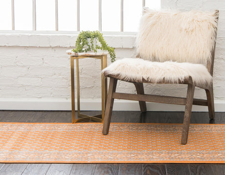 Orange 2' 9 x 9' 10 Williamsburg Runner Area Rug 100% Polypropylene With Cotton Backing Durable Easy Clean Stain Resistant Carpet for Sale at Rug Engine
