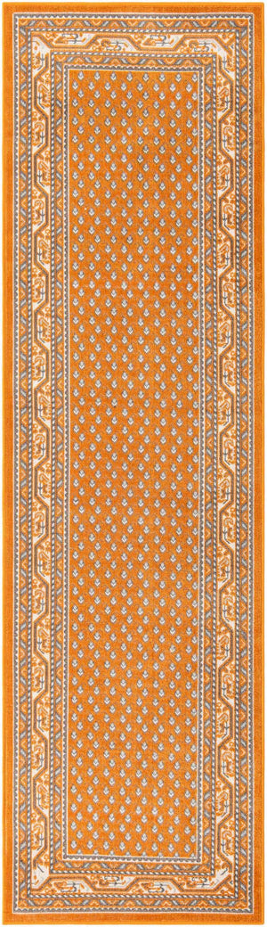 Orange 2' 9 x 9' 10 Williamsburg Runner Area Rug 100% Polypropylene With Cotton Backing Durable Easy Clean Stain Resistant Carpet for Sale at Rug Engine