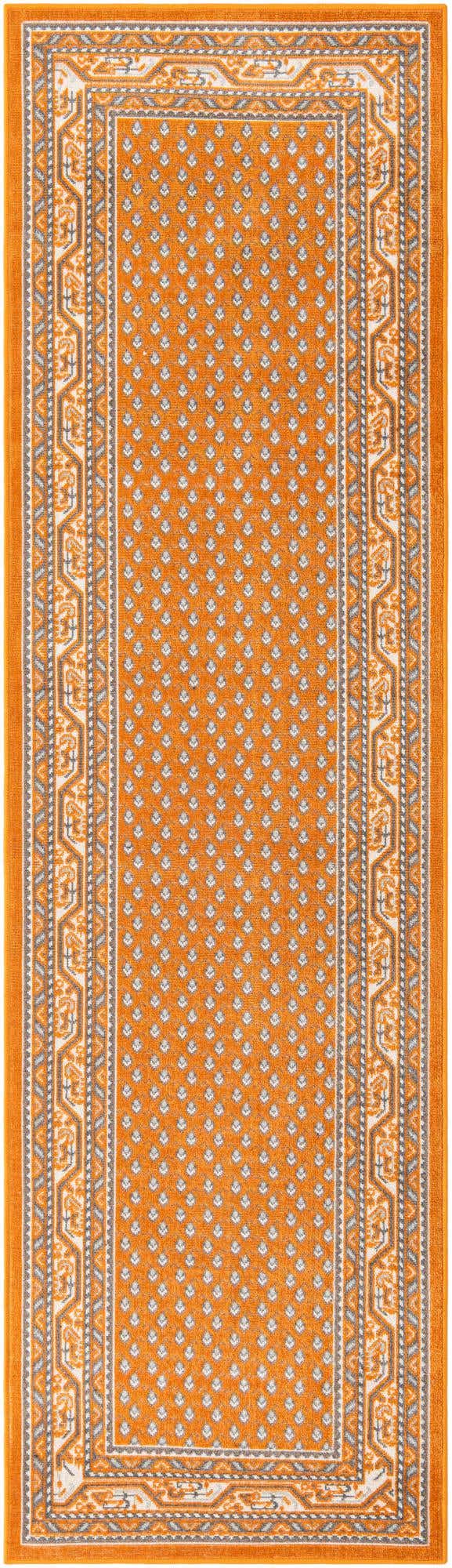 Orange 2' 9 x 9' 10 Williamsburg Runner Area Rug 100% Polypropylene With Cotton Backing Durable Easy Clean Stain Resistant Carpet for Sale at Rug Engine