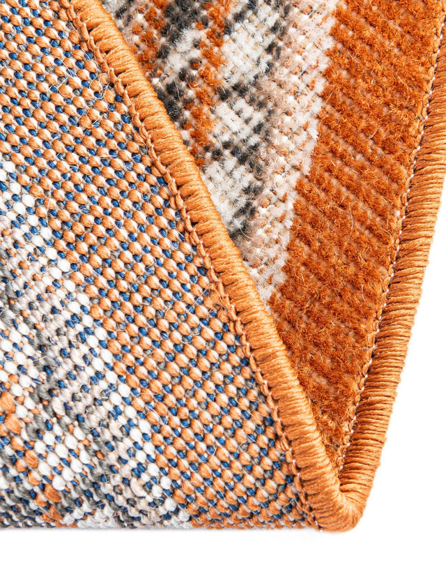 Orange 8' x 8' Williamsburg Round Area Rug 100% Polypropylene With Cotton Backing Durable Easy Clean Stain Resistant Carpet for Sale at Rug Engine