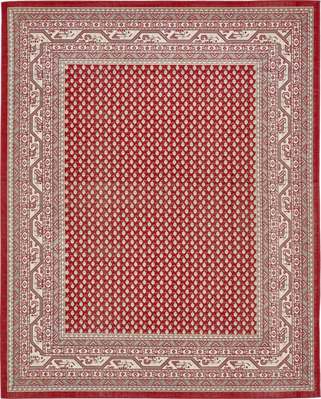 Red 8' x 10' Williamsburg Rectangle Area Rug 100% Polypropylene With Cotton Backing Durable Easy Clean Stain Resistant Carpet for Sale at Rug Engine