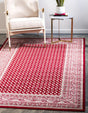 Red 8' x 10' Williamsburg Rectangle Area Rug 100% Polypropylene With Cotton Backing Durable Easy Clean Stain Resistant Carpet for Sale at Rug Engine