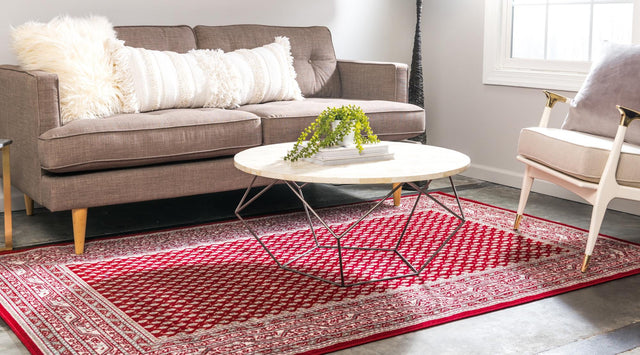 Red 6' 1 x 9' Williamsburg Rectangle Area Rug 100% Polypropylene With Cotton Backing Durable Easy Clean Stain Resistant Carpet for Sale at Rug Engine