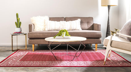 Red 9' x 12' 2 Williamsburg Rectangle Area Rug 100% Polypropylene With Cotton Backing Durable Easy Clean Stain Resistant Carpet for Sale at Rug Engine