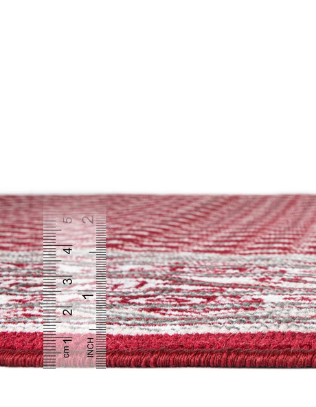 Red 5' 1 x 8' Williamsburg Rectangle Area Rug 100% Polypropylene With Cotton Backing Durable Easy Clean Stain Resistant Carpet for Sale at Rug Engine