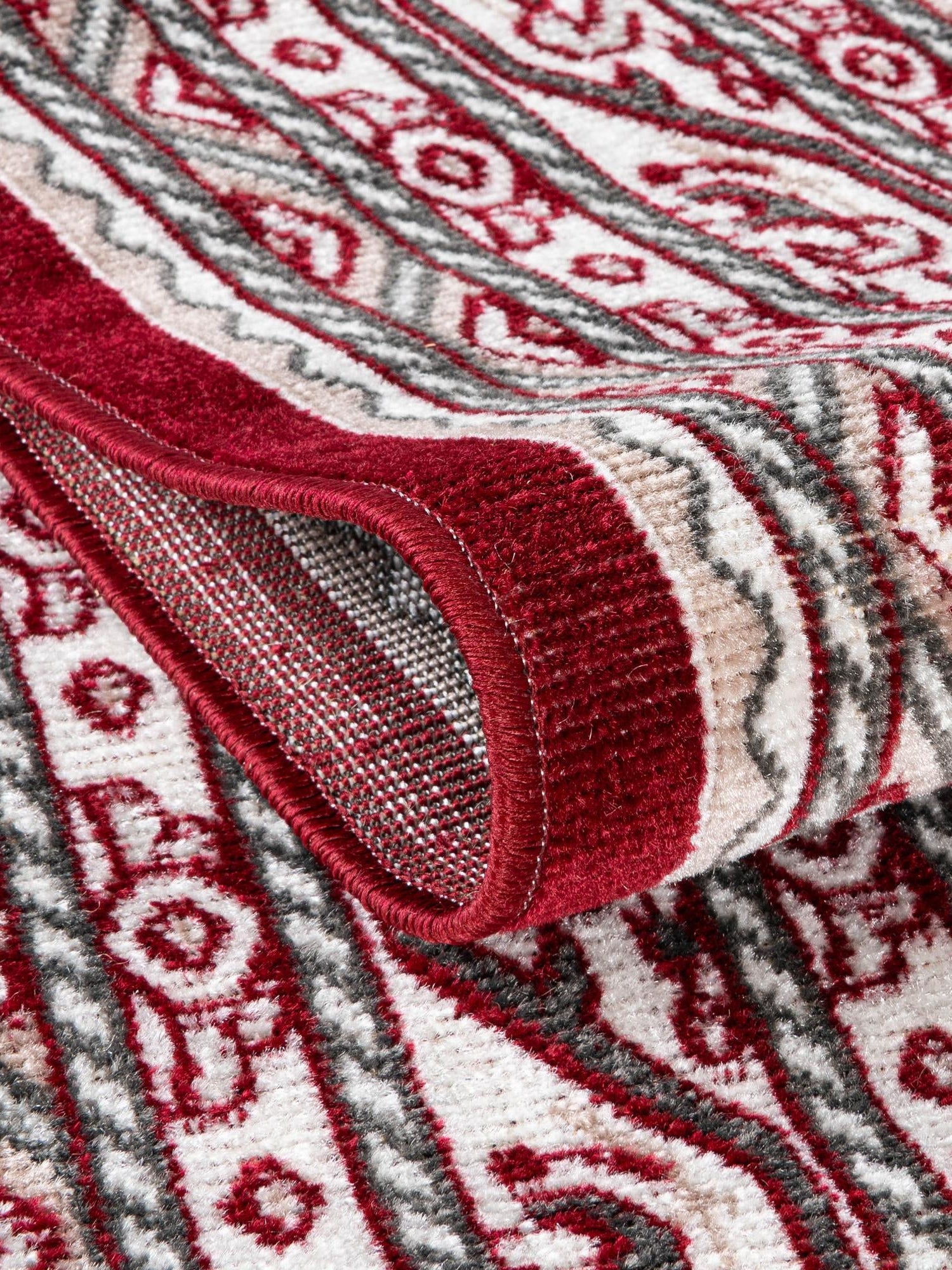 Red 6' 1 x 9' Williamsburg Rectangle Area Rug 100% Polypropylene With Cotton Backing Durable Easy Clean Stain Resistant Carpet for Sale at Rug Engine