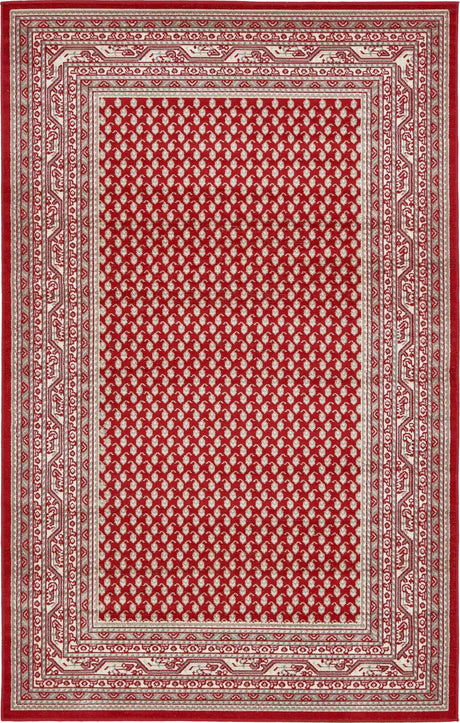 Red 5' 1 x 8' Williamsburg Rectangle Area Rug 100% Polypropylene With Cotton Backing Durable Easy Clean Stain Resistant Carpet for Sale at Rug Engine