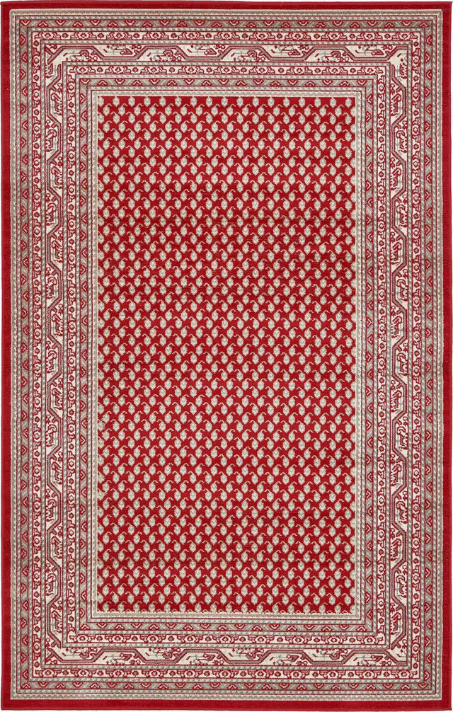 Red 5' 1 x 8' Williamsburg Rectangle Area Rug 100% Polypropylene With Cotton Backing Durable Easy Clean Stain Resistant Carpet for Sale at Rug Engine