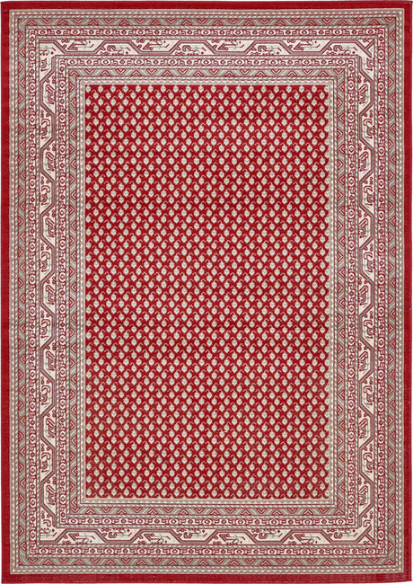 Red 7' 1 x 10' Williamsburg Rectangle Area Rug 100% Polypropylene With Cotton Backing Durable Easy Clean Stain Resistant Carpet for Sale at Rug Engine