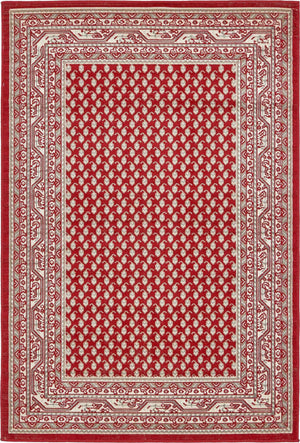 Red 4' 1 x 6' 1 Williamsburg Rectangle Area Rug 100% Polypropylene With Cotton Backing Durable Easy Clean Stain Resistant Carpet for Sale at Rug Engine