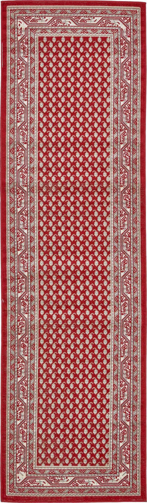 Red 2' 9 x 9' 10 Williamsburg Runner Area Rug 100% Polypropylene With Cotton Backing Durable Easy Clean Stain Resistant Carpet for Sale at Rug Engine