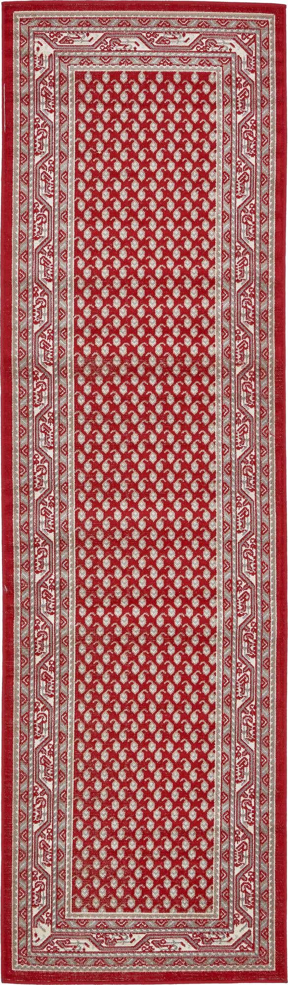 Red 2' 9 x 9' 10 Williamsburg Runner Area Rug 100% Polypropylene With Cotton Backing Durable Easy Clean Stain Resistant Carpet for Sale at Rug Engine