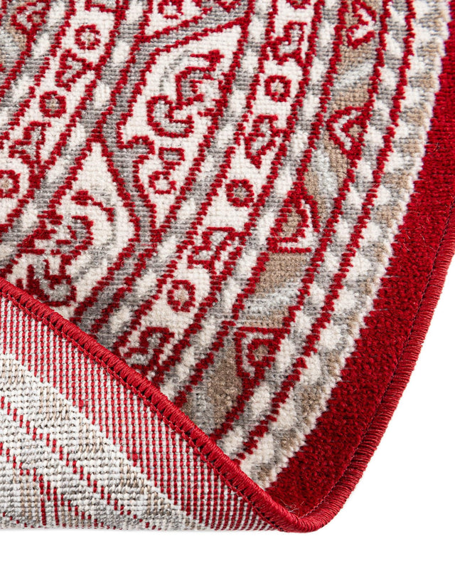 Red 5' 1 x 5' 1 Williamsburg Round Area Rug 100% Polypropylene With Cotton Backing Durable Easy Clean Stain Resistant Carpet for Sale at Rug Engine