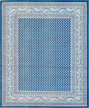 Blue 8' x 10' Williamsburg Rectangle Area Rug 100% Polypropylene With Cotton Backing Durable Easy Clean Stain Resistant Carpet for Sale at Rug Engine