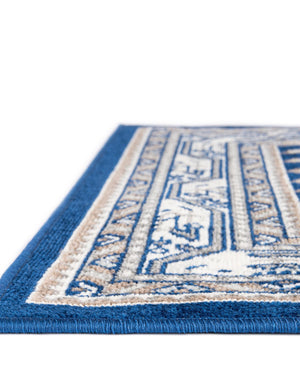 Blue 9' x 12' Williamsburg Rectangle Area Rug 100% Polypropylene With Cotton Backing Durable Easy Clean Stain Resistant Carpet for Sale at Rug Engine
