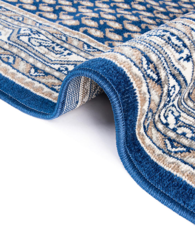 Blue 4' 1 x 6' 1 Williamsburg Rectangle Area Rug 100% Polypropylene With Cotton Backing Durable Easy Clean Stain Resistant Carpet for Sale at Rug Engine