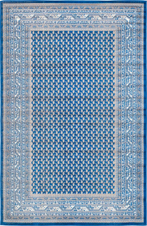 Blue 5' x 8' Williamsburg Rectangle Area Rug 100% Polypropylene With Cotton Backing Durable Easy Clean Stain Resistant Carpet for Sale at Rug Engine
