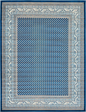 Blue 9' x 12' Williamsburg Rectangle Area Rug 100% Polypropylene With Cotton Backing Durable Easy Clean Stain Resistant Carpet for Sale at Rug Engine