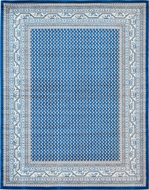 Blue 10' x 13' Williamsburg Rectangle Area Rug 100% Polypropylene With Cotton Backing Durable Easy Clean Stain Resistant Carpet for Sale at Rug Engine