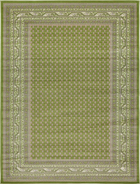 Green 9' x 12' 2 Williamsburg Rectangle Area Rug 100% Polypropylene With Cotton Backing Durable Easy Clean Stain Resistant Carpet for Sale at Rug Engine