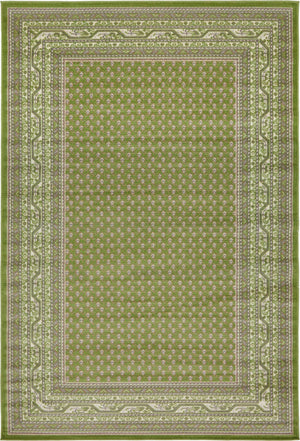 Green 4' x 6' Williamsburg Rectangle Area Rug 100% Polypropylene With Cotton Backing Durable Easy Clean Stain Resistant Carpet for Sale at Rug Engine