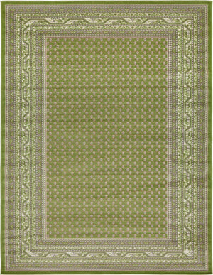 Green 10' x 13' 1 Williamsburg Rectangle Area Rug 100% Polypropylene With Cotton Backing Durable Easy Clean Stain Resistant Carpet for Sale at Rug Engine