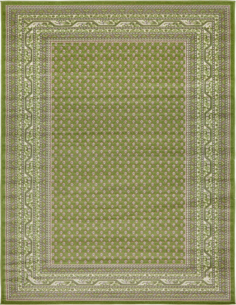 Green 10' x 13' 1 Williamsburg Rectangle Area Rug 100% Polypropylene With Cotton Backing Durable Easy Clean Stain Resistant Carpet for Sale at Rug Engine