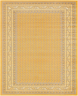 Yellow 8' x 10' Williamsburg Rectangle Area Rug 100% Polypropylene With Cotton Backing Durable Easy Clean Stain Resistant Carpet for Sale at Rug Engine