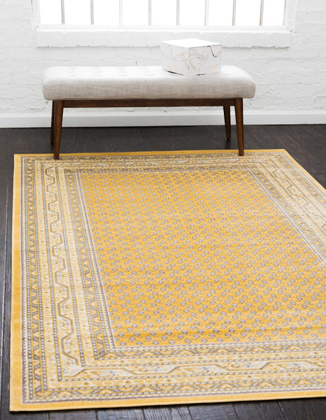 Yellow 5' 3 x 8' Williamsburg Rectangle Area Rug