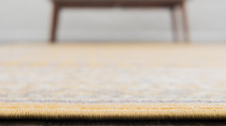 Yellow 4' 1 x 6' 1 Williamsburg Rectangle Area Rug 100% Polypropylene With Cotton Backing Durable Easy Clean Stain Resistant Carpet for Sale at Rug Engine