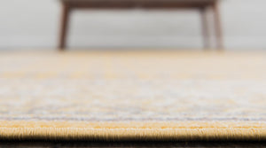 Yellow 5' 3 x 8' Williamsburg Rectangle Area Rug 100% Polypropylene With Cotton Backing Durable Easy Clean Stain Resistant Carpet for Sale at Rug Engine