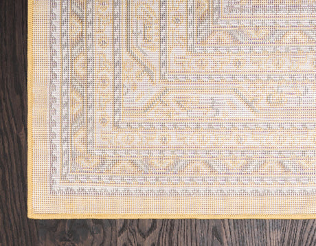 Yellow 4' 1 x 6' 1 Williamsburg Rectangle Area Rug 100% Polypropylene With Cotton Backing Durable Easy Clean Stain Resistant Carpet for Sale at Rug Engine