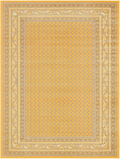 Yellow 9' x 12' Williamsburg Rectangle Area Rug