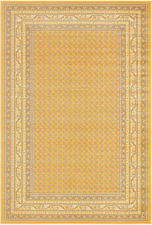Yellow 4' 1 x 6' 1 Williamsburg Rectangle Area Rug 100% Polypropylene With Cotton Backing Durable Easy Clean Stain Resistant Carpet for Sale at Rug Engine