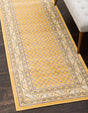 Yellow 2' 9 x 9' 10 Williamsburg Runner Area Rug 100% Polypropylene With Cotton Backing Durable Easy Clean Stain Resistant Carpet for Sale at Rug Engine