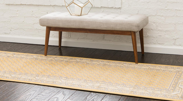 Yellow 2' 9 x 9' 10 Williamsburg Runner Area Rug 100% Polypropylene With Cotton Backing Durable Easy Clean Stain Resistant Carpet for Sale at Rug Engine