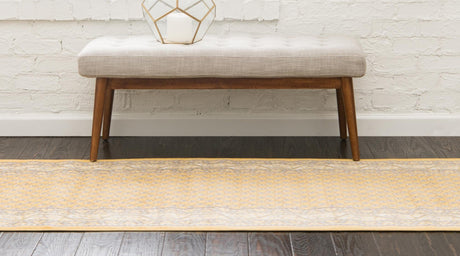 Yellow 2' 9 x 9' 10 Williamsburg Runner Area Rug 100% Polypropylene With Cotton Backing Durable Easy Clean Stain Resistant Carpet for Sale at Rug Engine