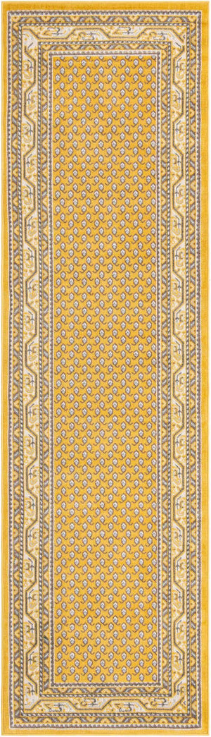 Yellow 2' 9 x 9' 10 Williamsburg Runner Area Rug 100% Polypropylene With Cotton Backing Durable Easy Clean Stain Resistant Carpet for Sale at Rug Engine