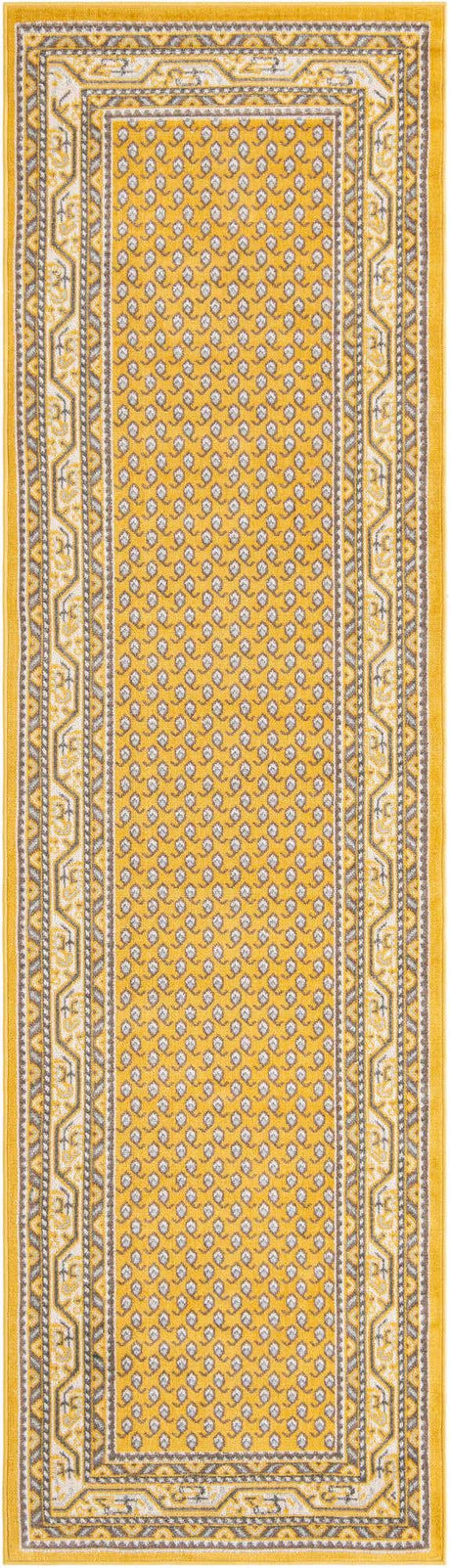 Yellow 2' 9 x 9' 10 Williamsburg Runner Area Rug 100% Polypropylene With Cotton Backing Durable Easy Clean Stain Resistant Carpet for Sale at Rug Engine