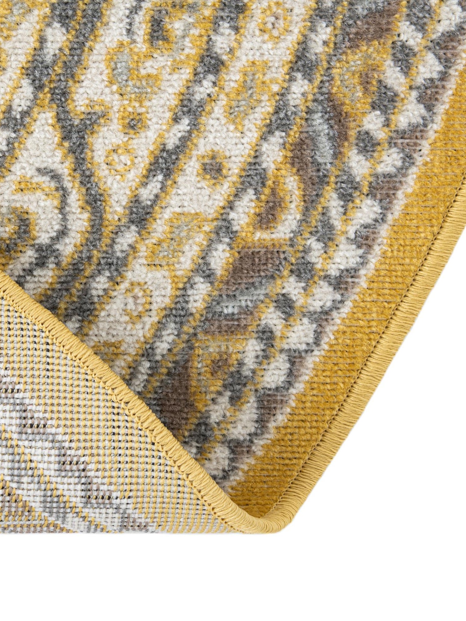 Yellow 5' 3 x 5' 3 Williamsburg Round Area Rug 100% Polypropylene With Cotton Backing Durable Easy Clean Stain Resistant Carpet for Sale at Rug Engine