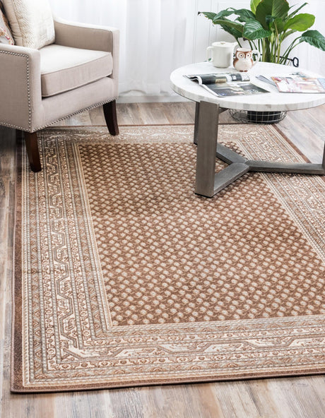 Brown 7' 1 x 10' Williamsburg Rectangle Area Rug 100% Polypropylene With Cotton Backing Durable Easy Clean Stain Resistant Carpet for Sale at Rug Engine