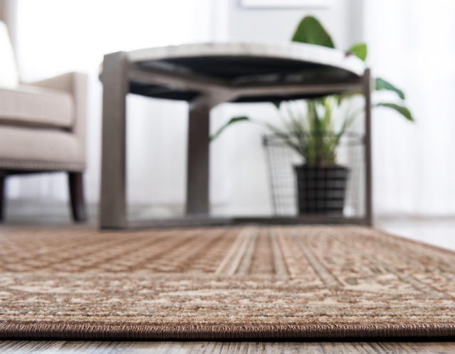Brown 9' x 12' 2 Williamsburg Rectangle Area Rug 100% Polypropylene With Cotton Backing Durable Easy Clean Stain Resistant Carpet for Sale at Rug Engine