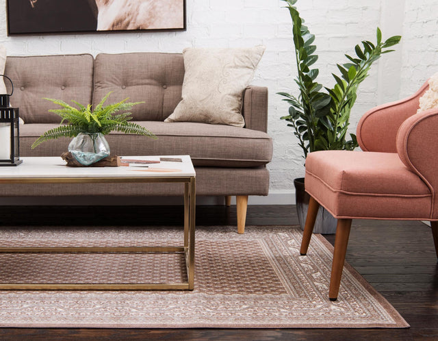 Brown 9' x 12' 2 Williamsburg Rectangle Area Rug 100% Polypropylene With Cotton Backing Durable Easy Clean Stain Resistant Carpet for Sale at Rug Engine