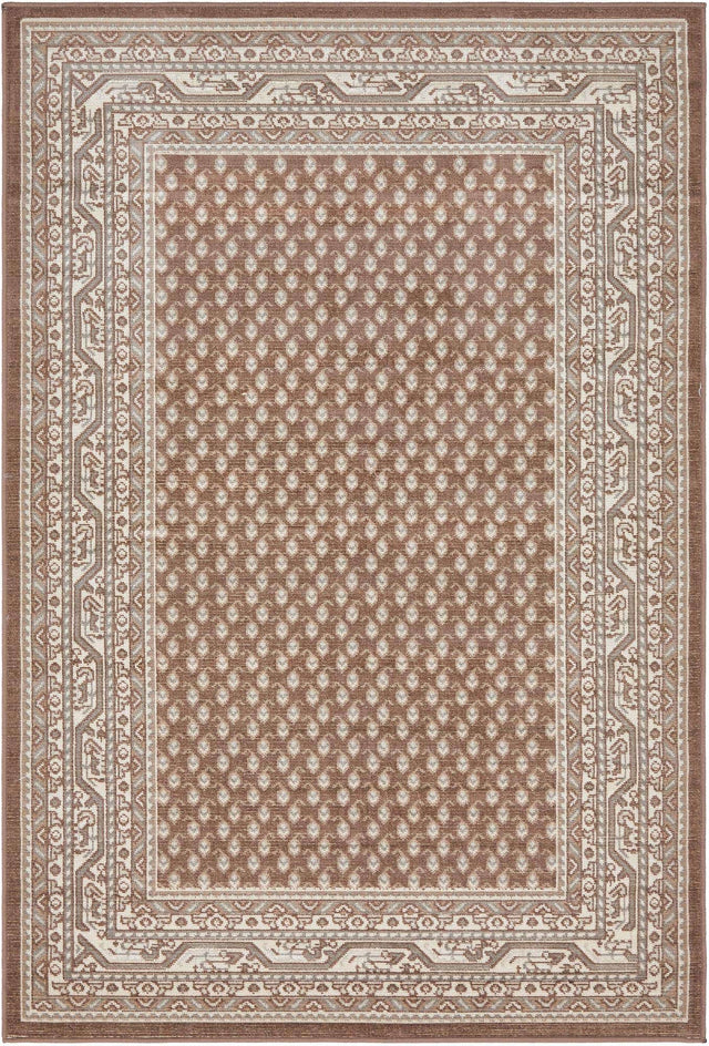 Brown 6' 1 x 9' Williamsburg Rectangle Area Rug 100% Polypropylene With Cotton Backing Durable Easy Clean Stain Resistant Carpet for Sale at Rug Engine