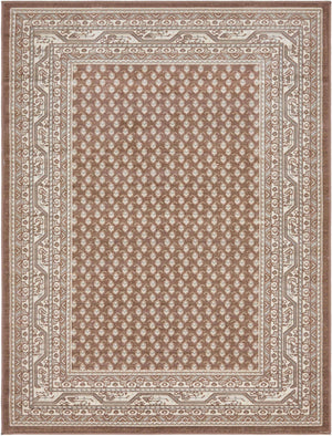 Brown 9' x 12' 2 Williamsburg Rectangle Area Rug 100% Polypropylene With Cotton Backing Durable Easy Clean Stain Resistant Carpet for Sale at Rug Engine
