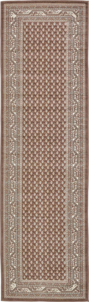 Brown 2' 9 x 9' 10 Williamsburg Runner Area Rug 100% Polypropylene With Cotton Backing Durable Easy Clean Stain Resistant Carpet for Sale at Rug Engine