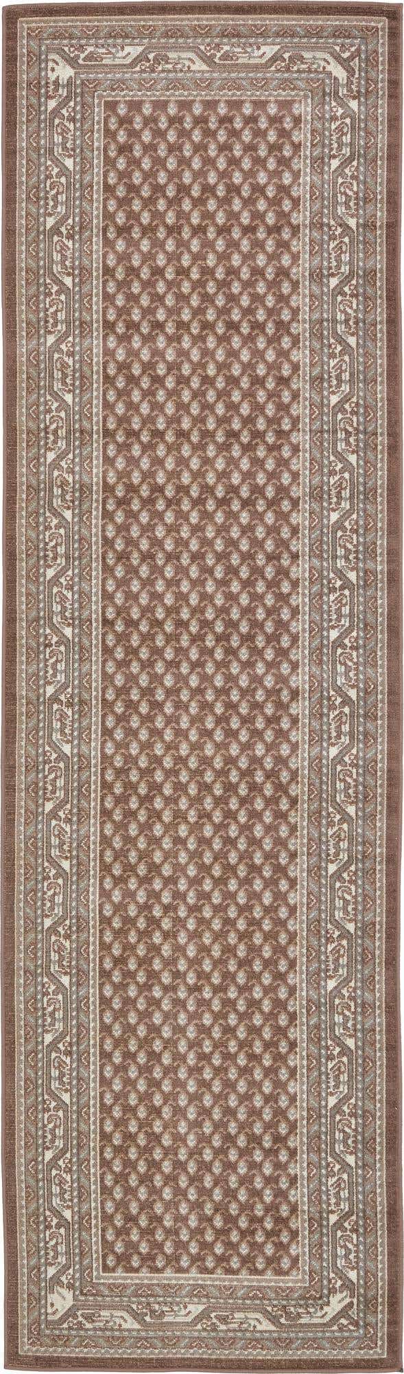 Brown 2' 9 x 9' 10 Williamsburg Runner Area Rug 100% Polypropylene With Cotton Backing Durable Easy Clean Stain Resistant Carpet for Sale at Rug Engine
